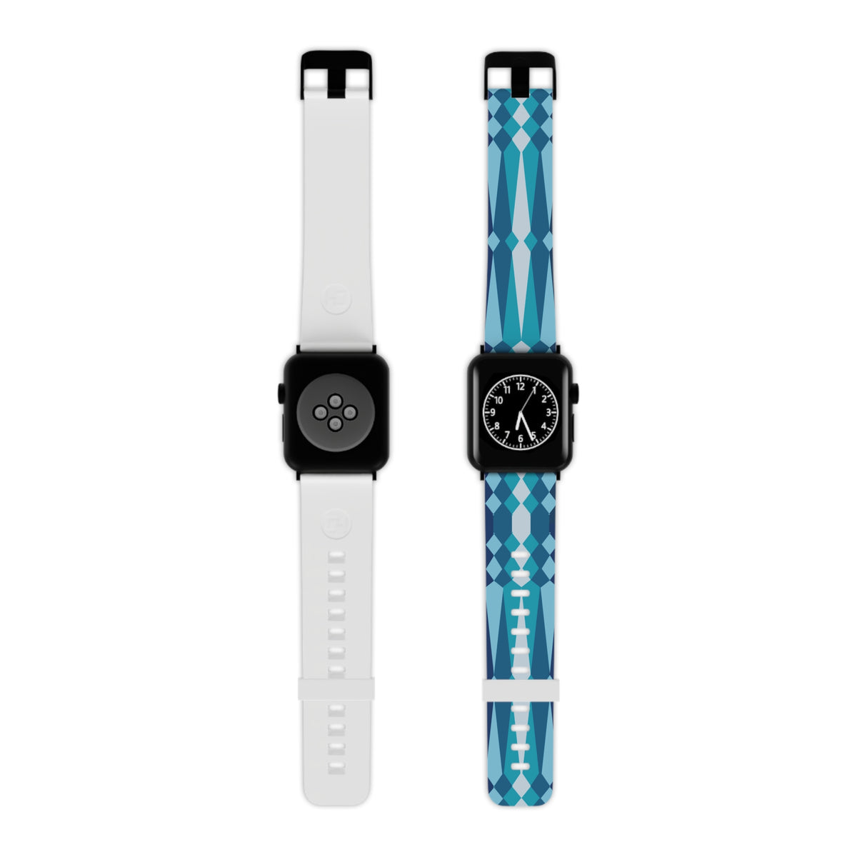 Blue Ribbonwork Rubber Apple Watch Band