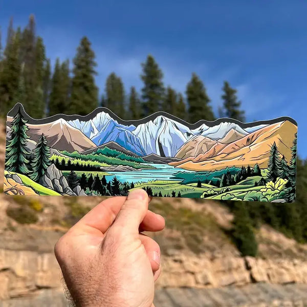 Mountain Hiking Sticker Bottle Wrap