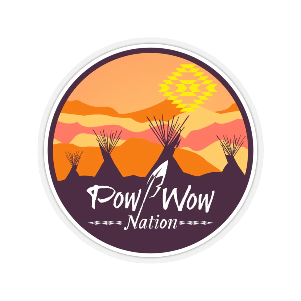 Pow Wow Nation Sunset Sticker