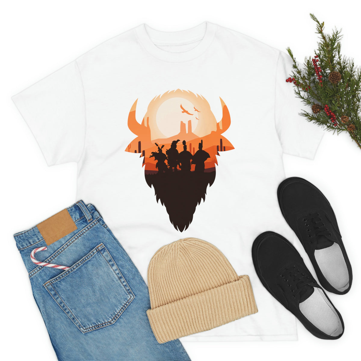 Pow Wow Buffalo Silhouette T-Shirt