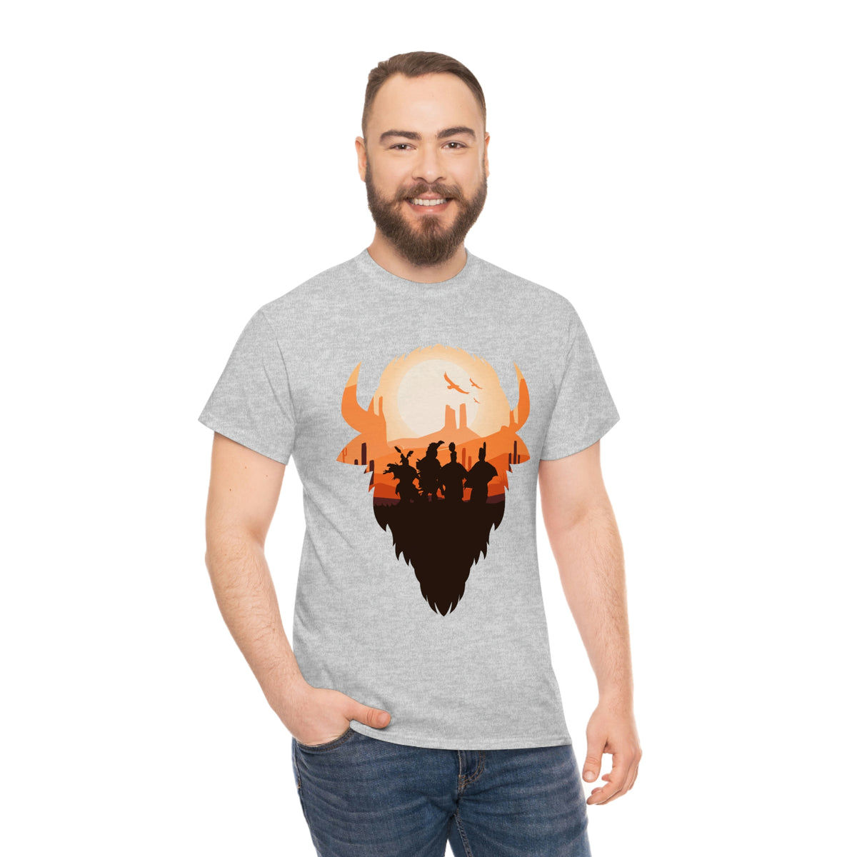 Pow Wow Buffalo Silhouette T-Shirt