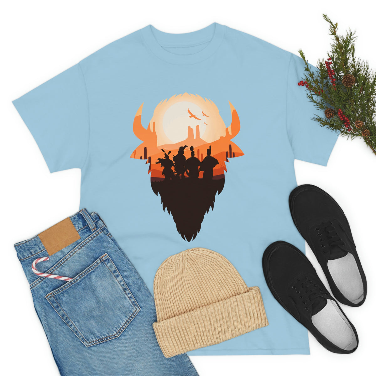 Pow Wow Buffalo Silhouette T-Shirt
