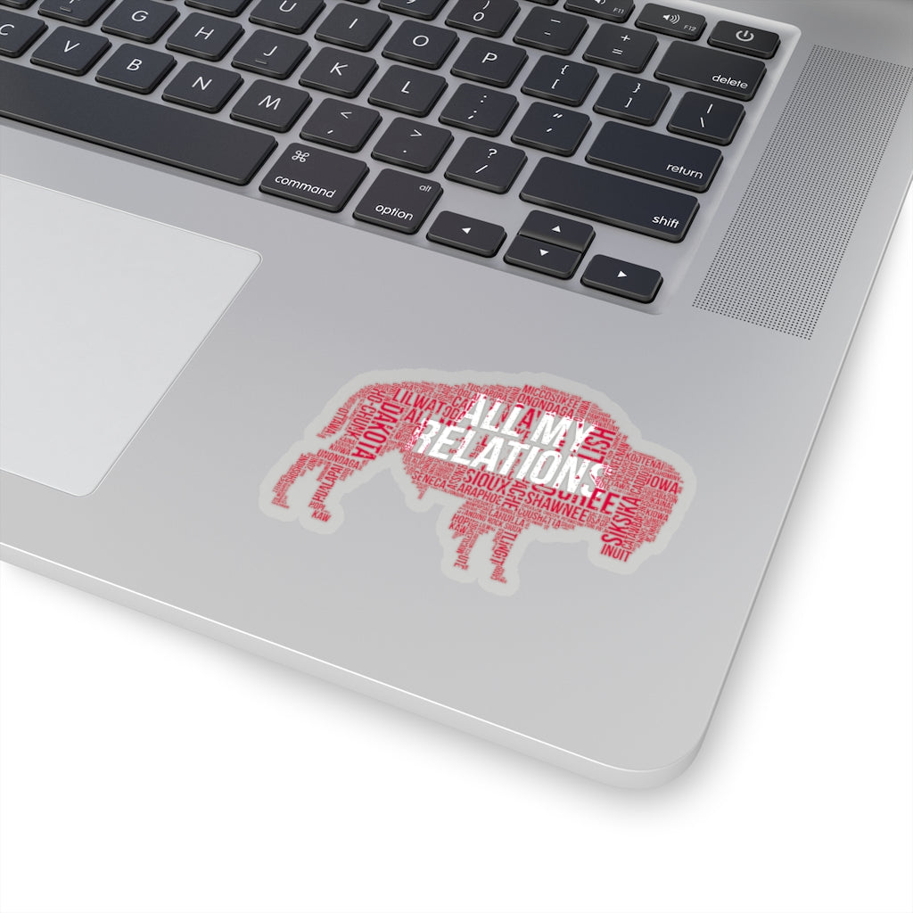 All My Relations Buffalo Tribal Sticker