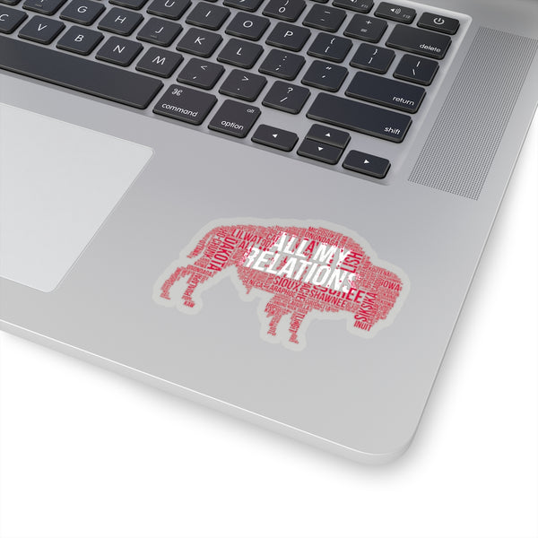 All My Relations Buffalo Tribal Sticker