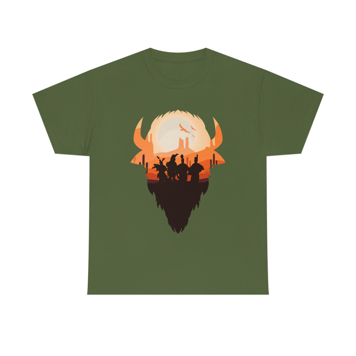 Pow Wow Buffalo Silhouette T-Shirt