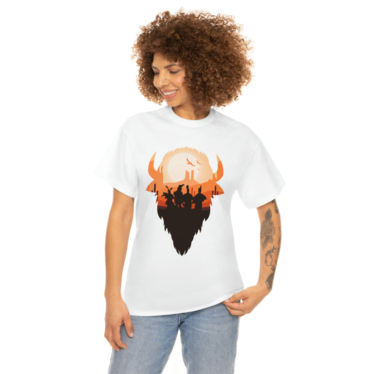 Pow Wow Buffalo Silhouette T-Shirt