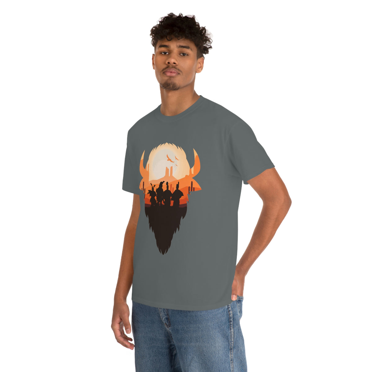 Pow Wow Buffalo Silhouette T-Shirt