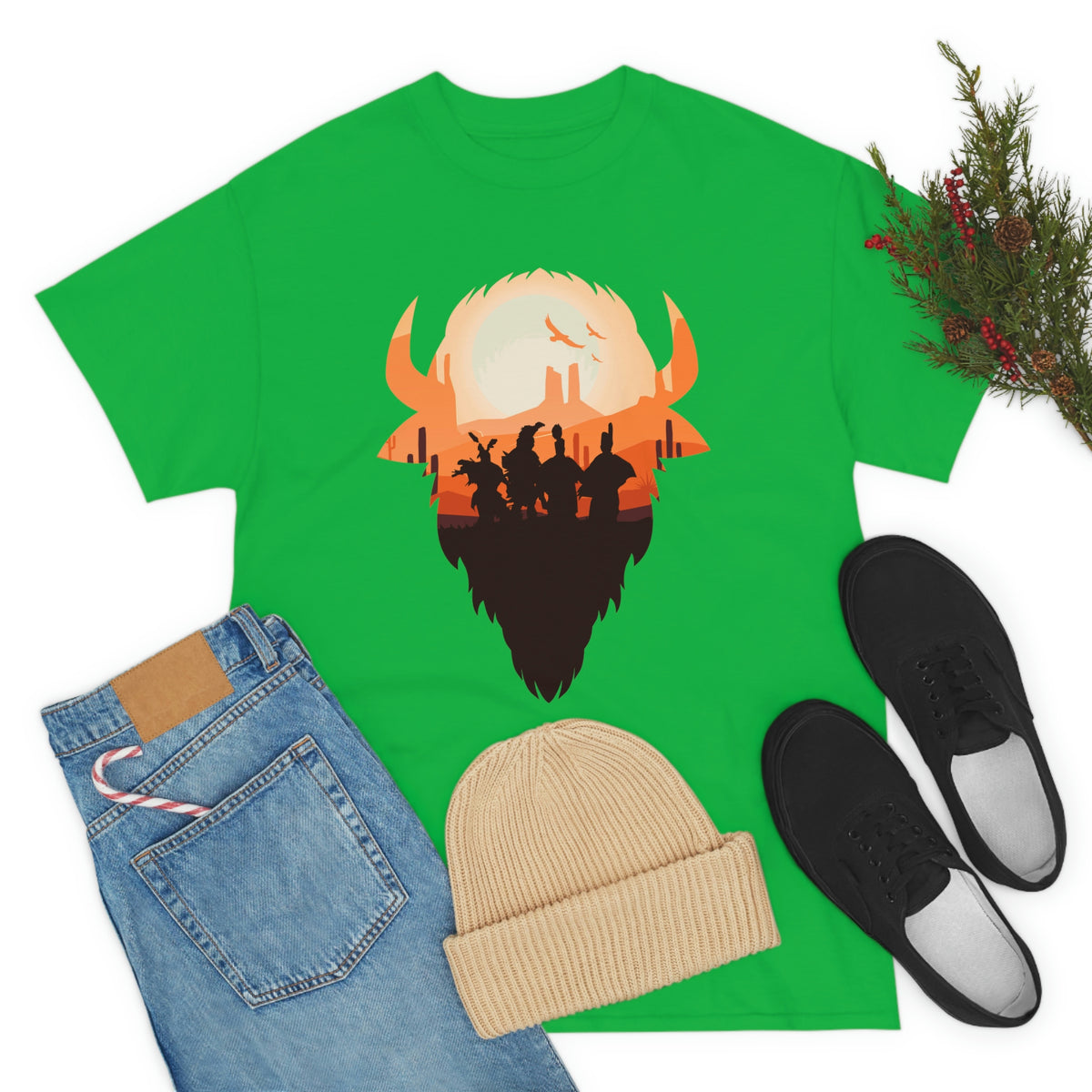 Pow Wow Buffalo Silhouette T-Shirt