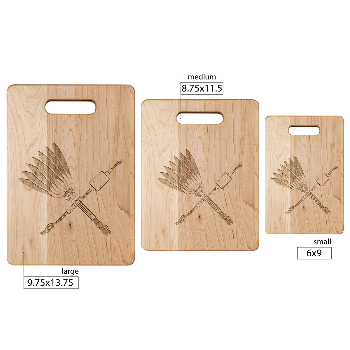 Fan and Rattle Maple Cutting Board