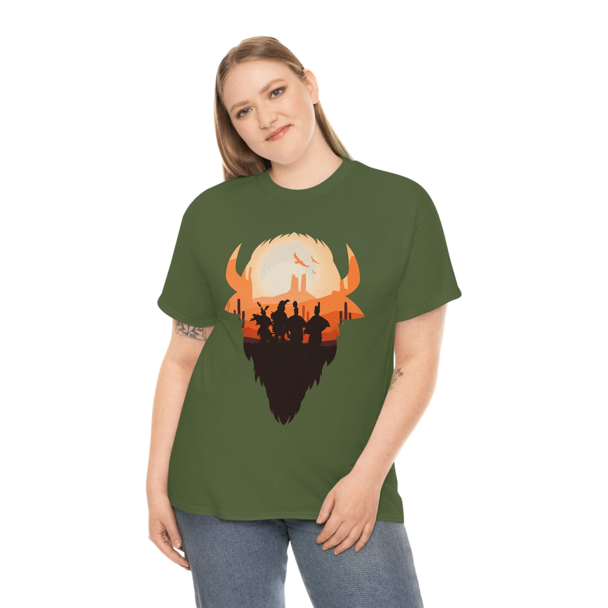 Pow Wow Buffalo Silhouette T-Shirt