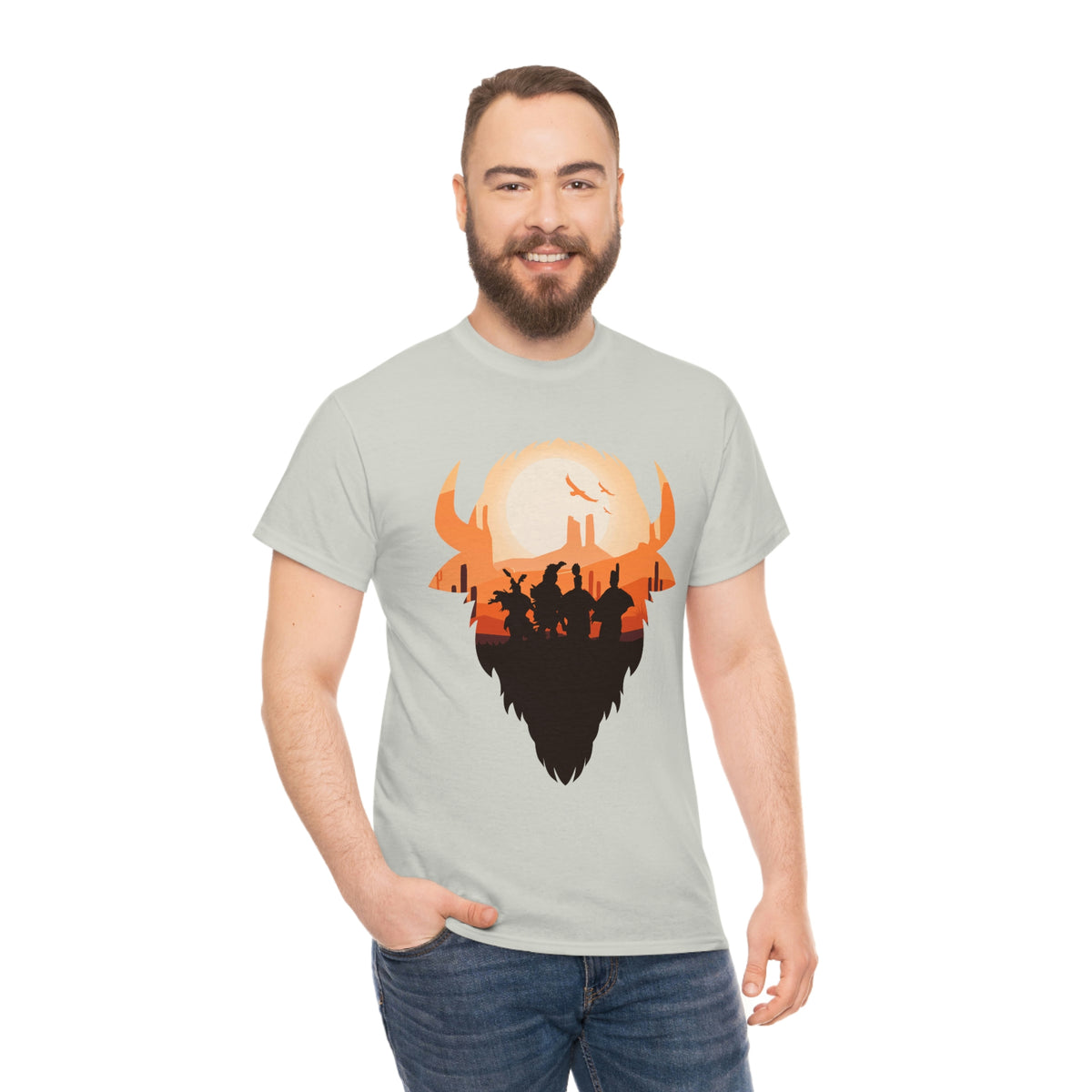Pow Wow Buffalo Silhouette T-Shirt