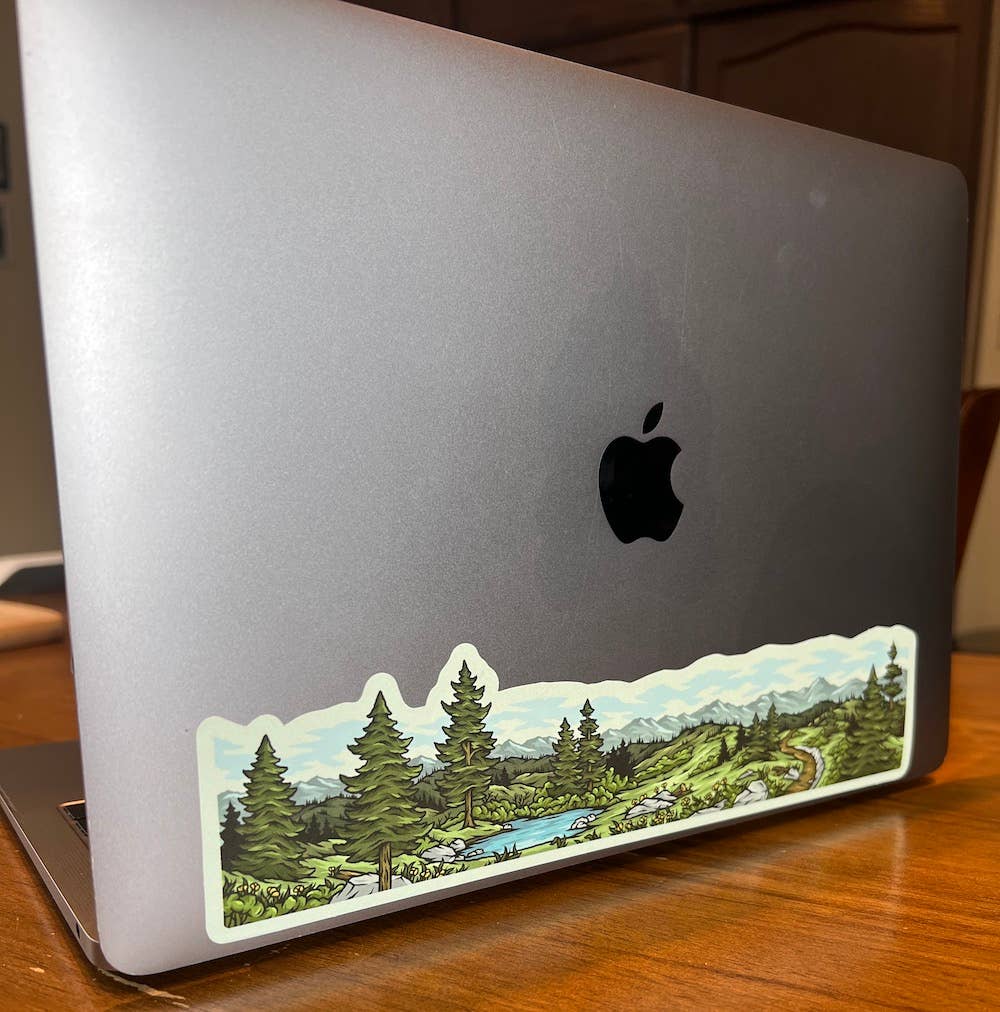 Mountain Sticker Bottle Wrap
