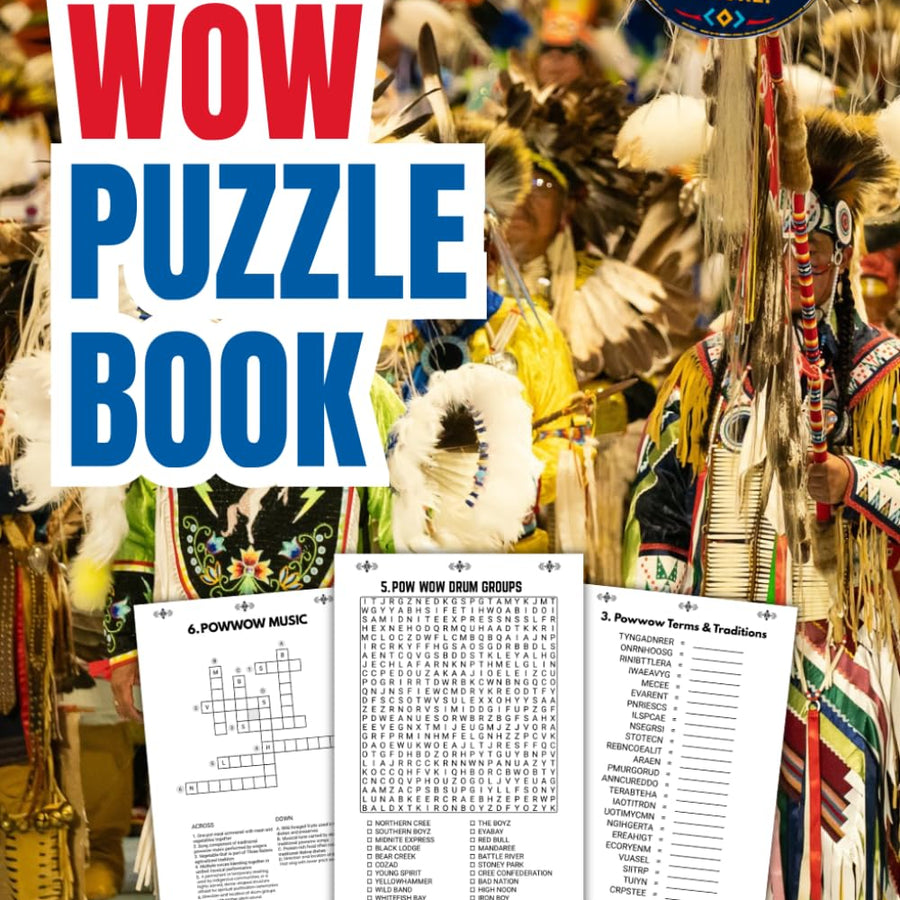 Pow Wow Puzzle Book: 50 Pages of Word Searches, Crosswords, Scrambles & More