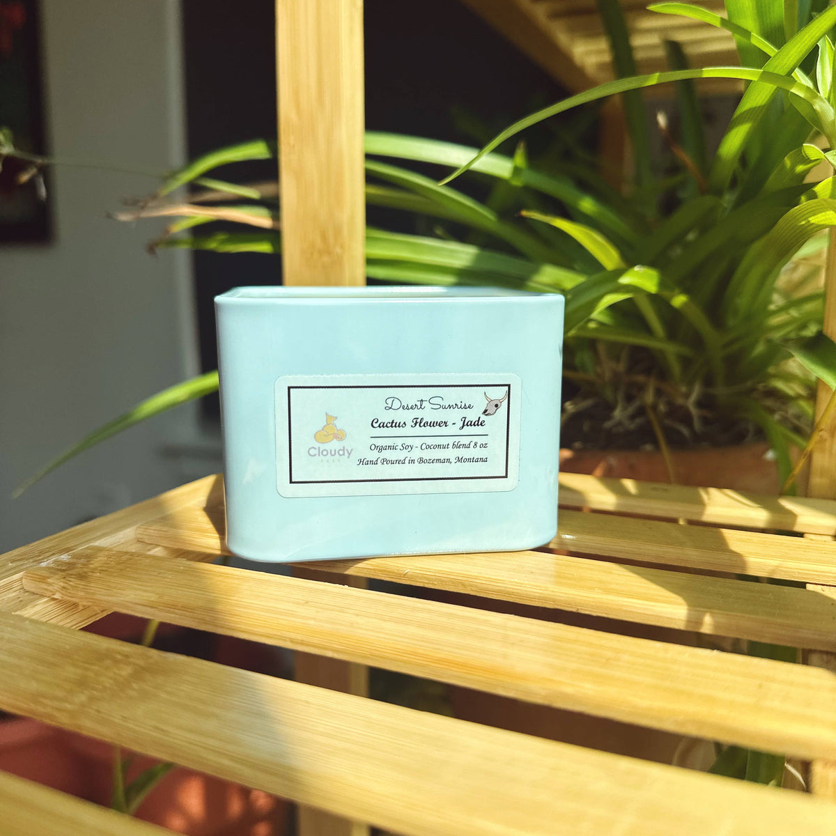Desert Sunrise Candle! Cactus Flower & Jade