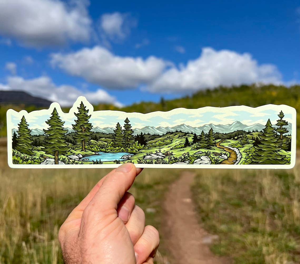 Mountain Sticker Bottle Wrap