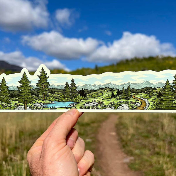 Mountain Sticker Bottle Wrap