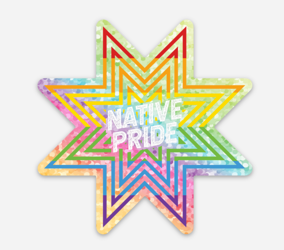 Rainbow Native Pride Sticker Two Spirit Pride