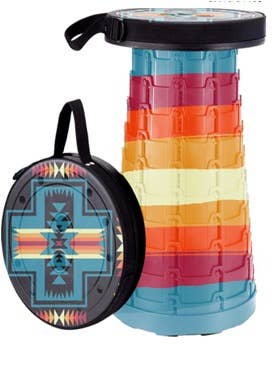 Portable Folding Stool-Southwestern Pattern