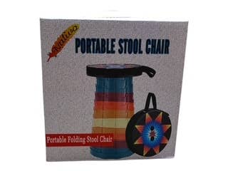 Portable Folding Stool-Southwestern Pattern
