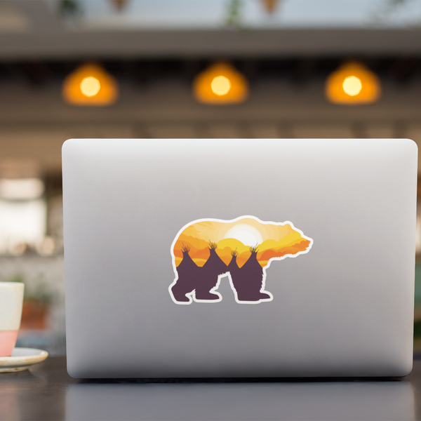 Sunset Bear Sticker