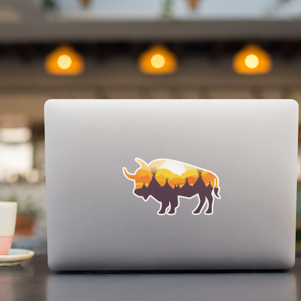 Sunset Buffalo Sticker