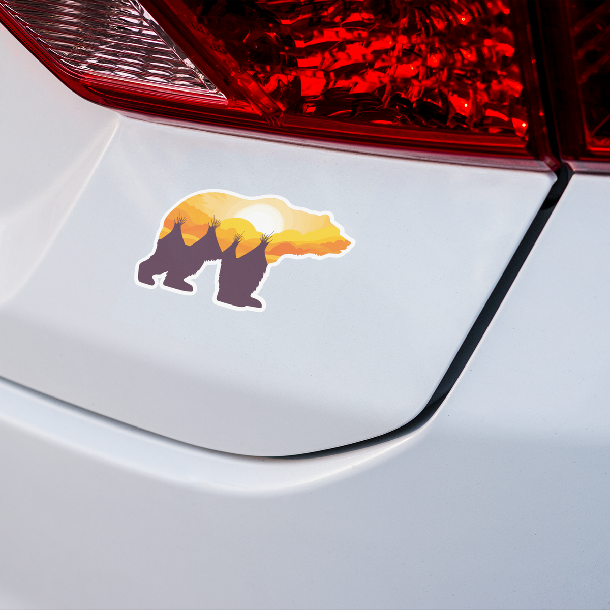 Sunset Bear Sticker