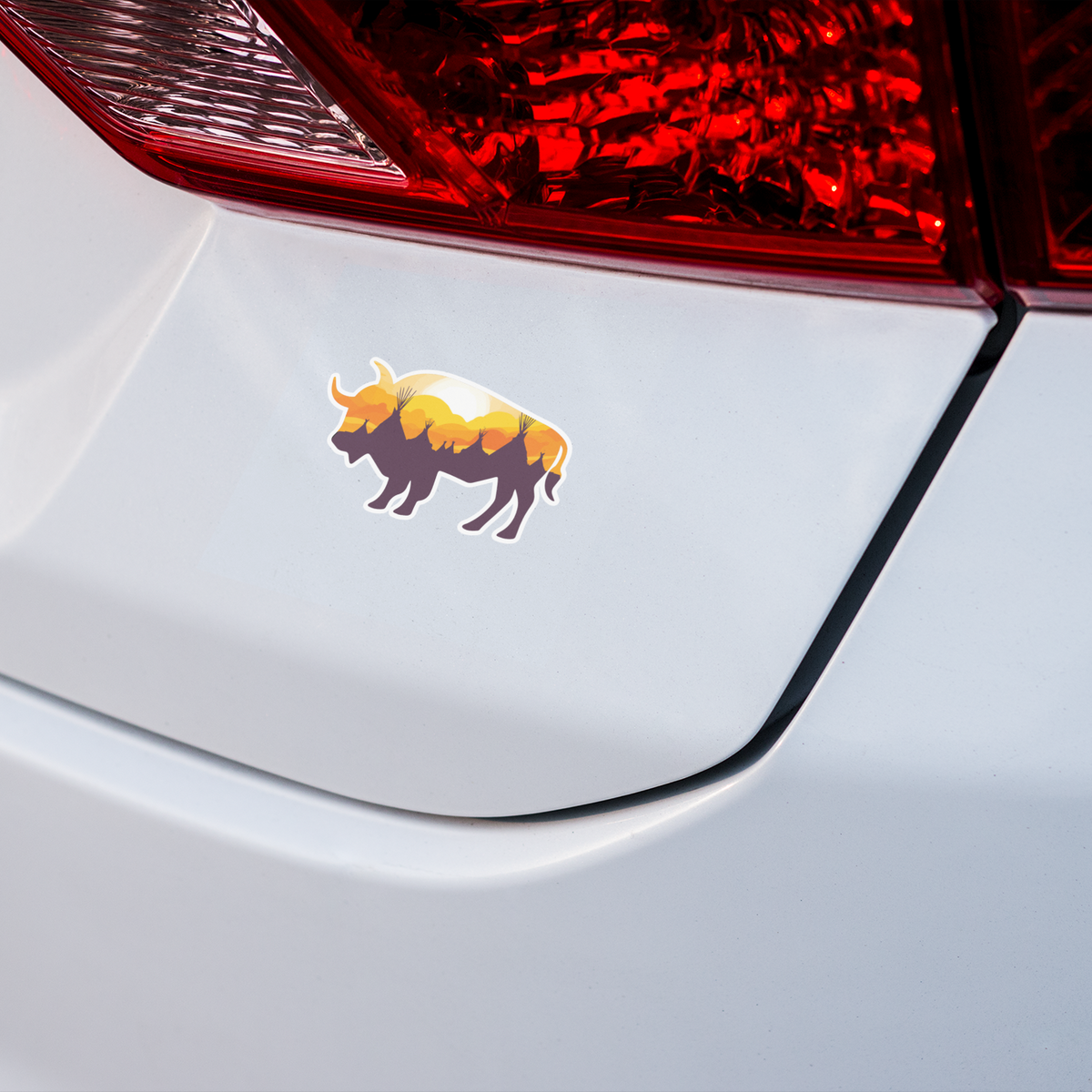 Sunset Buffalo Sticker