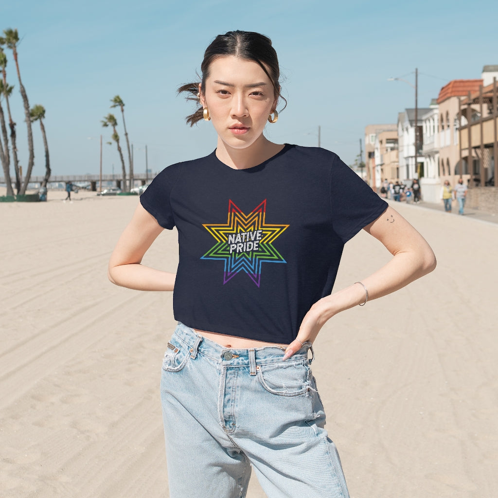 Two Spirit and LGBQT+ Women's Flowy Cropped Tee
