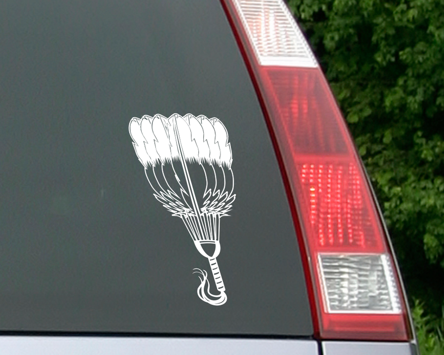 Pow Wow Fan Sticker
