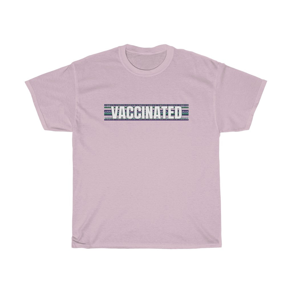 Vaccinated Ribbonwork Pattern T-Shirt
