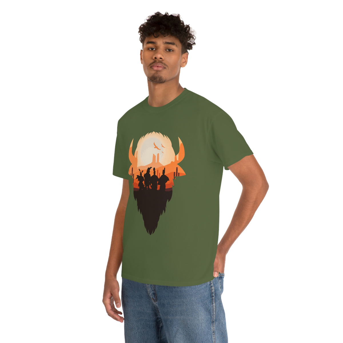 Pow Wow Buffalo Silhouette T-Shirt