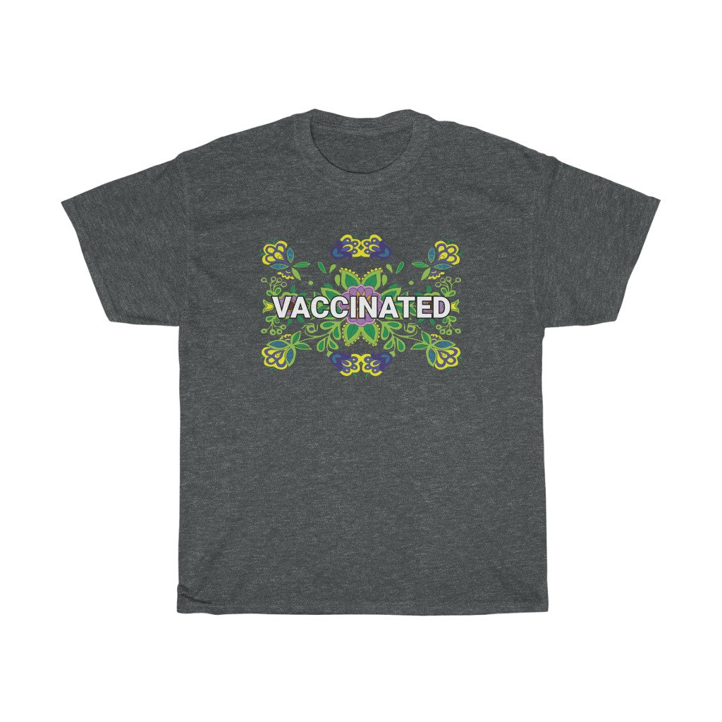 Vaccinated Floral Design T-Shirt