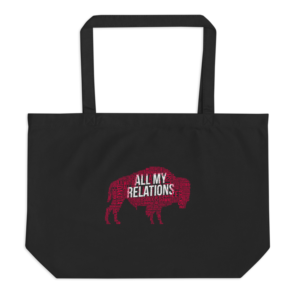 All My Relations - Buffalo Tribal Tote Bag