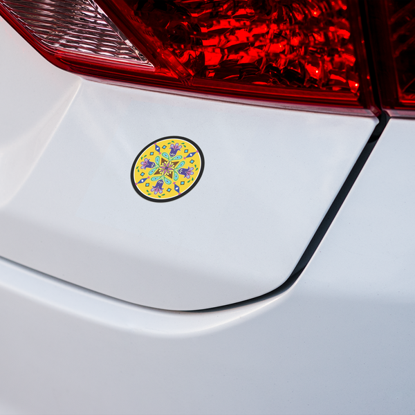 Floral Round Sticker